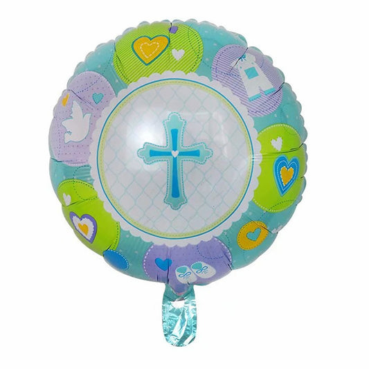 Christening/ Baptism Foil Balloon Blue