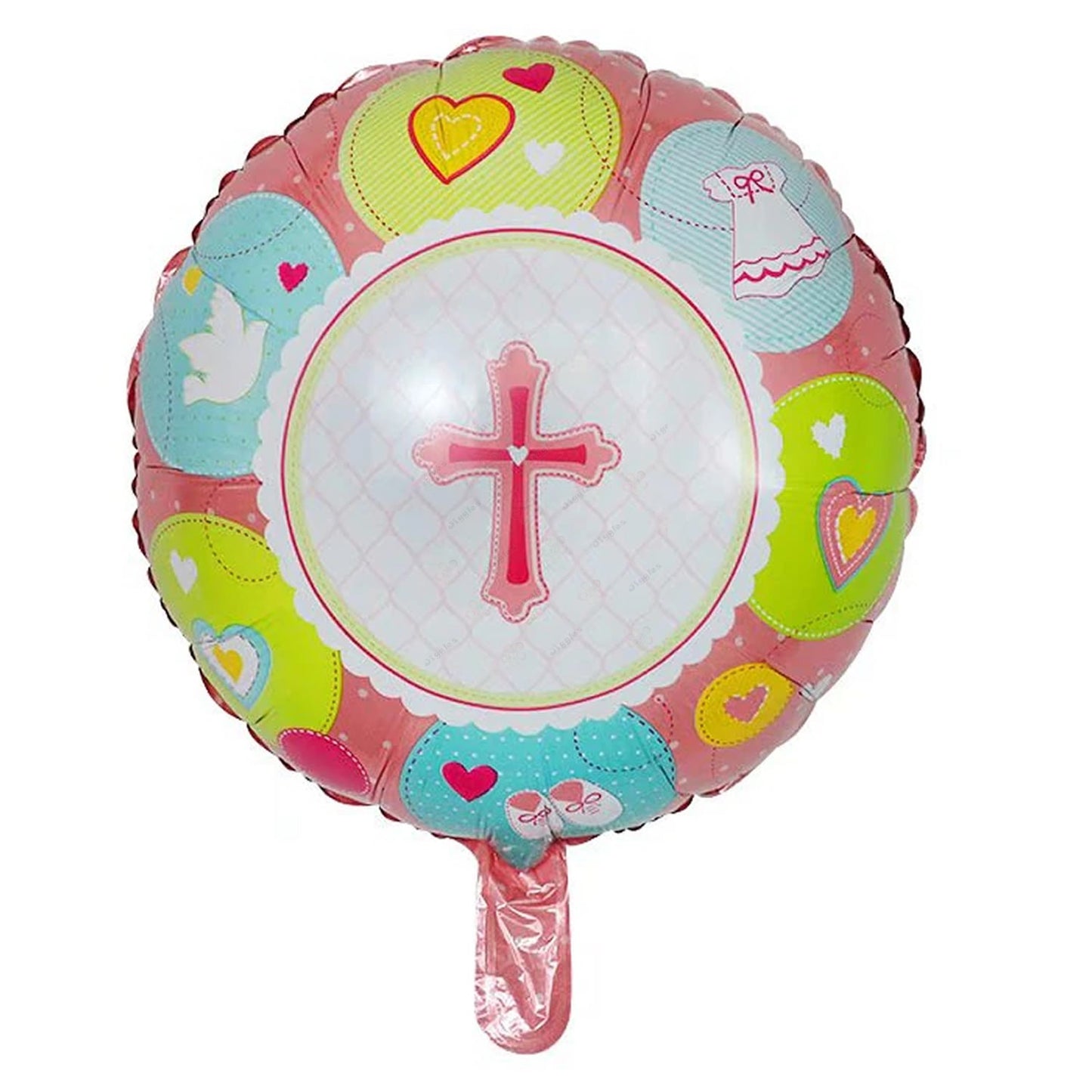 Christening/ Baptism Foil Balloon Blue & Pink