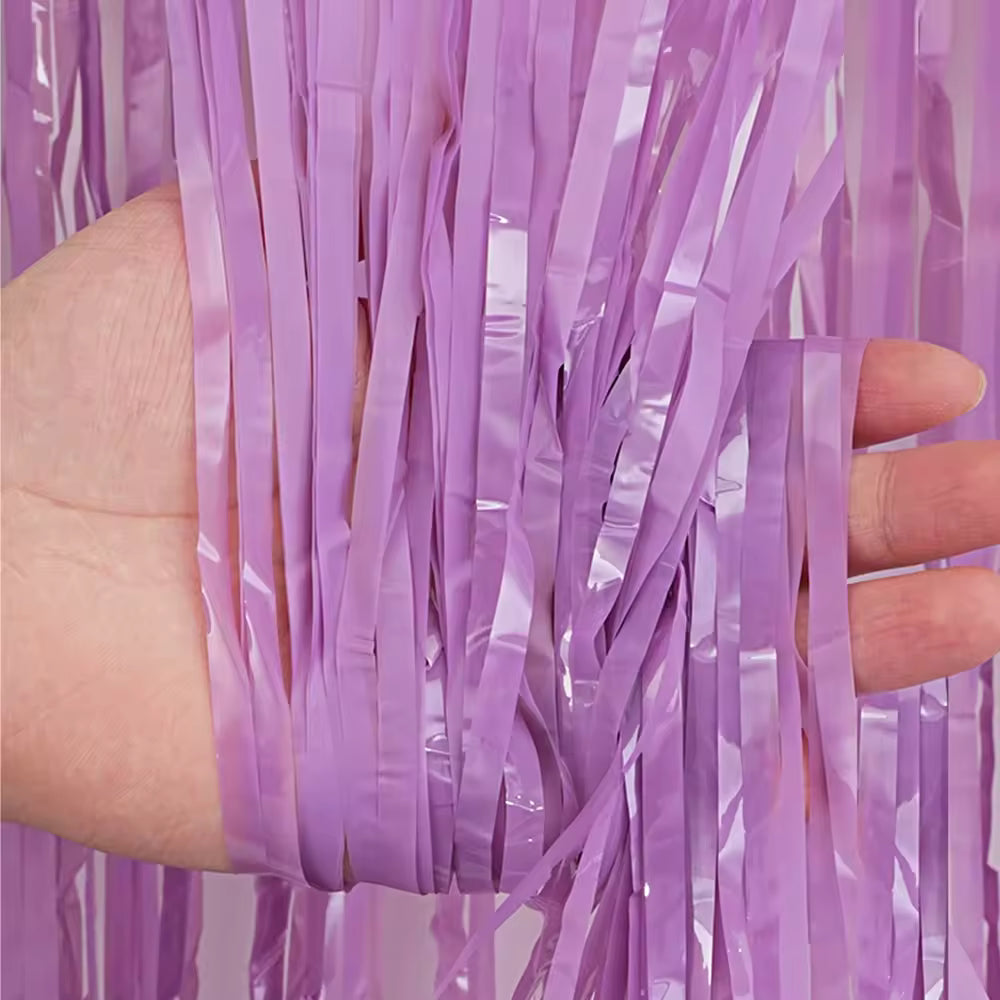 Pastel Purple Fringe Curtain