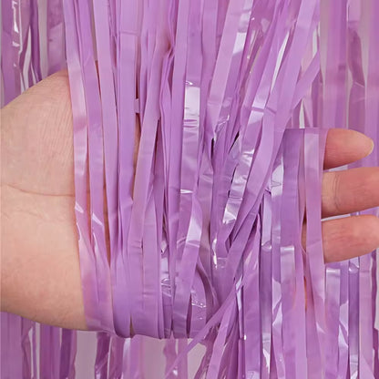 Pastel Purple Fringe Curtain