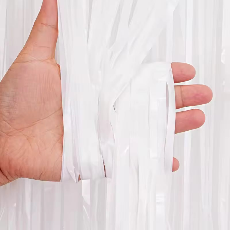 White Fringe Curtain