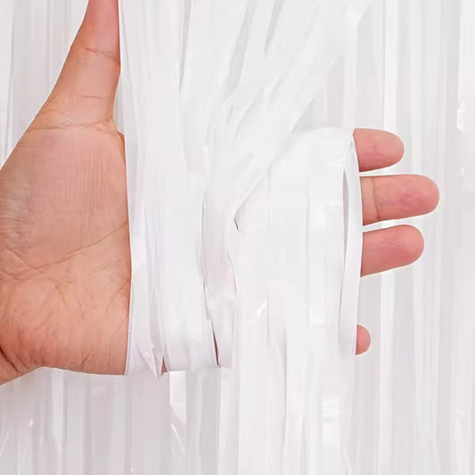 White Fringe Curtain