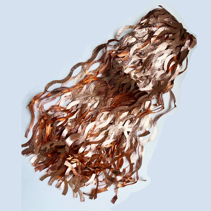 Wavy Matte Rose Gold  Foil Fringe Curtain