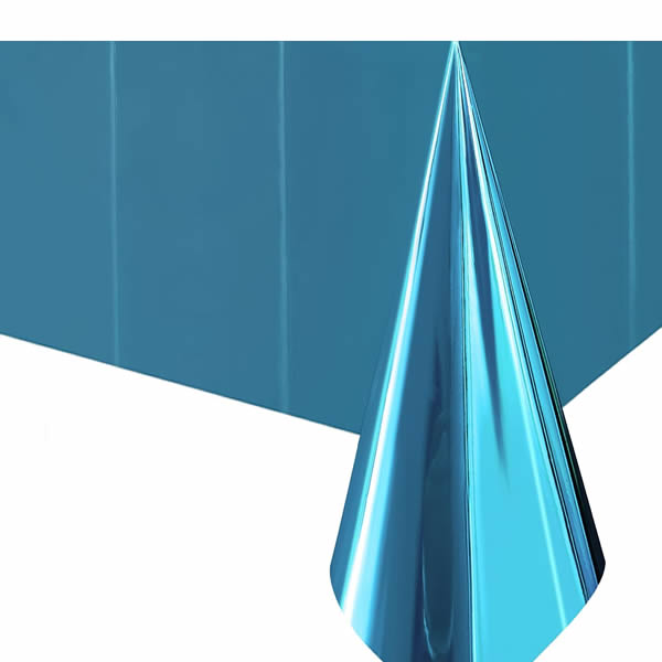 Light Blue Foil Metallic Tablecover