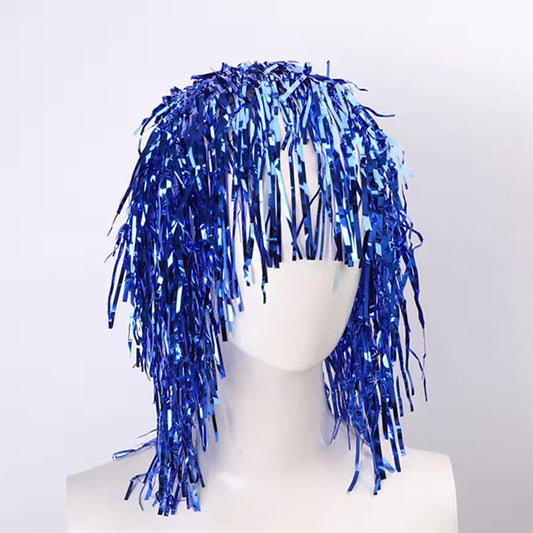 Foil Wig Blue