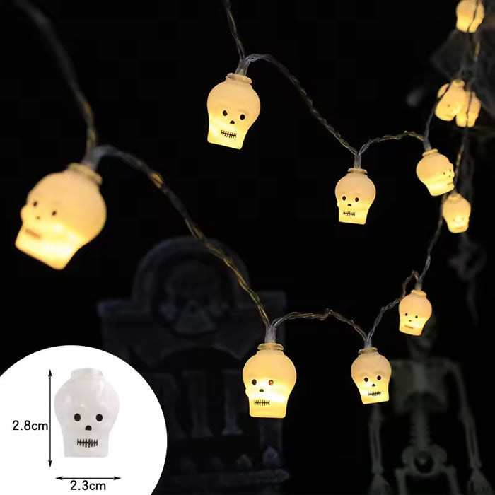 10 LED Skull Light String