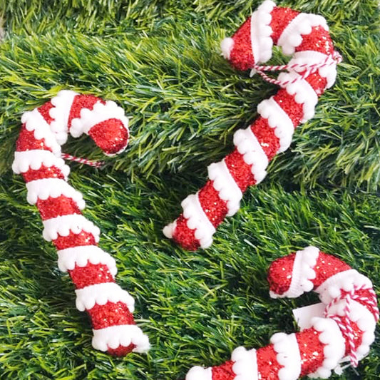 Glitter Candy Cane 17cm