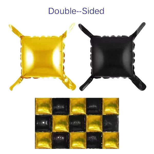 Gold-Black Square Foil Balloon