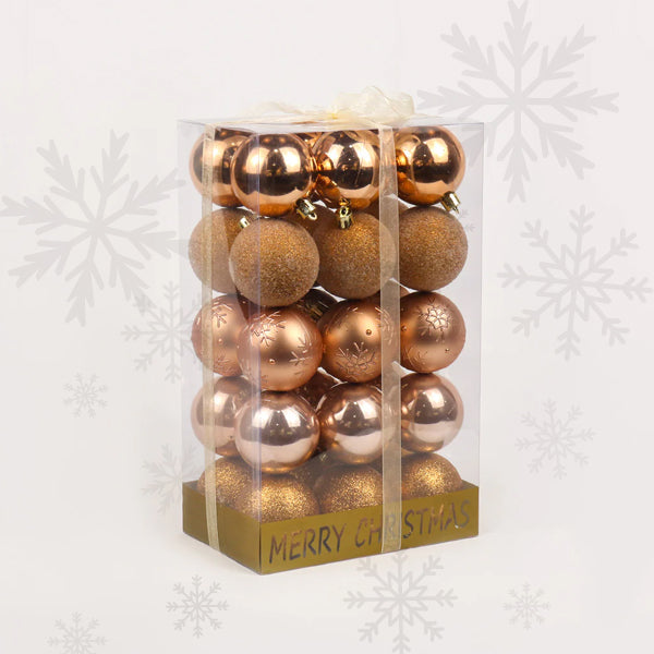 Gold Bauble Pack 6cm 30pc