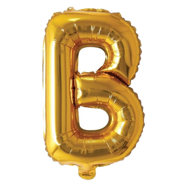 Foil Letter B Balloon 16 inch - Mylar Letter Balloon B Foil Balloon gold. Each 16″ B letter balloon ideal for names, phrases - perfect for any celebration from birthday parties, baby showers and weddings!