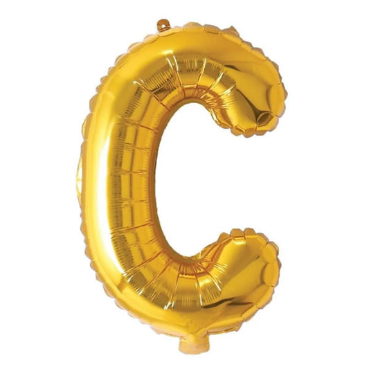 Foil Letter C Balloon 16 inch - Mylar Letter Balloon C Foil Balloon gold. Each 16″ C letter balloon ideal for names, phrases - perfect for any celebration from birthday parties, baby showers and weddings!