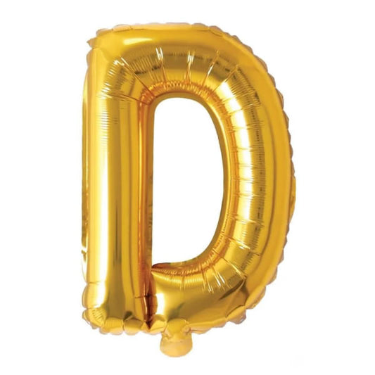 Foil Letter D Balloon 16 inch - Mylar Letter Balloon D Foil Balloon gold. Each 16″ D letter balloon ideal for names, phrases - perfect for any celebration from birthday parties, baby showers and weddings!