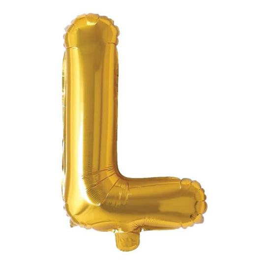 Foil Letter L Balloon 16 inch - Mylar Letter Balloon L Foil Balloon gold. Each 16″ L letter balloon ideal for names, phrases - perfect for any celebration from birthday parties, baby showers and weddings!