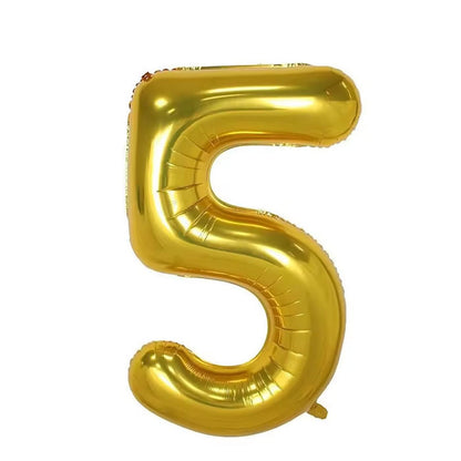 40 inch Gold Foil Number 5 balloon