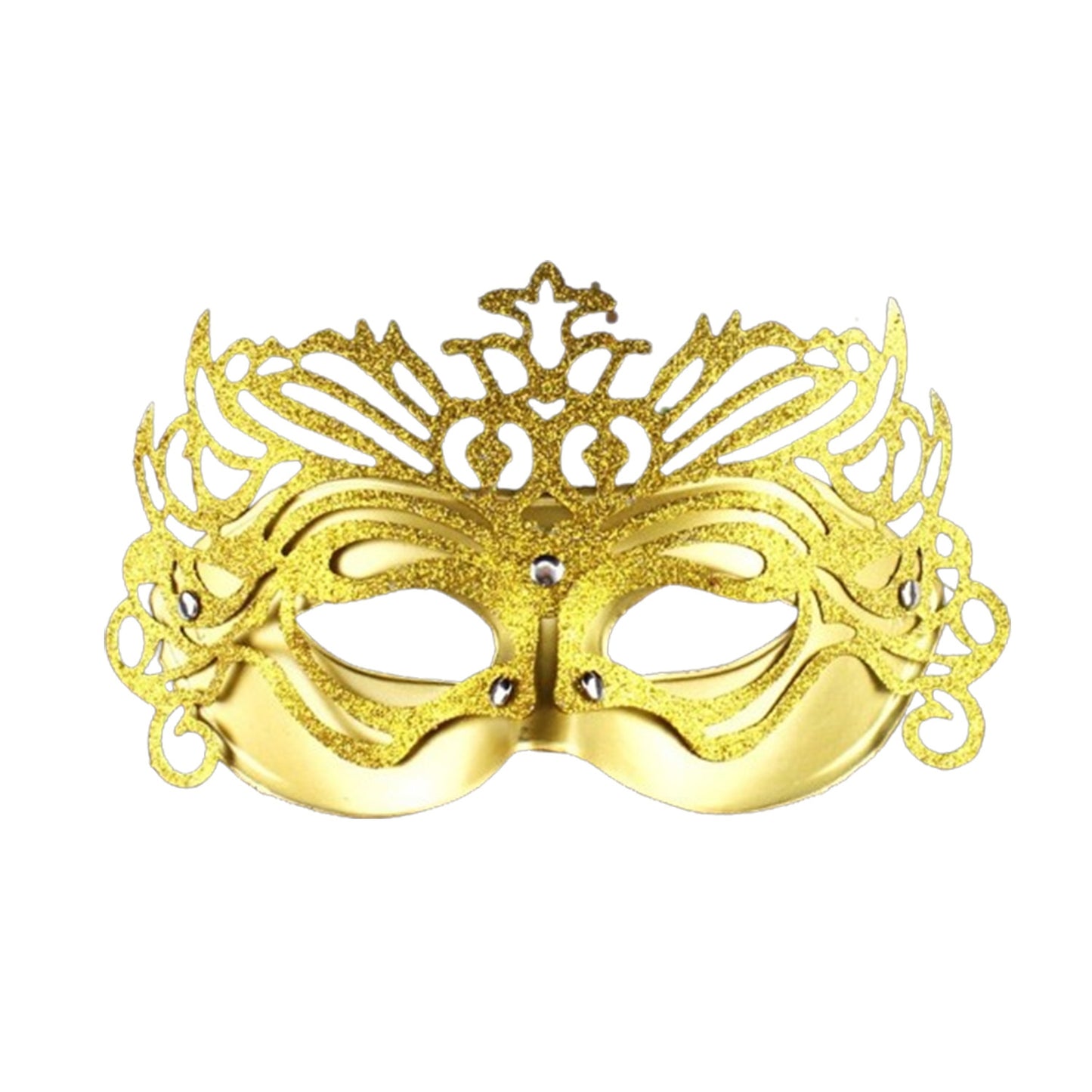 Glitter Pink & Gold Mardi Gras Masquerade Mask