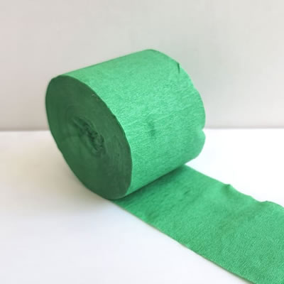 Green Crepe Paper Streamer Roll