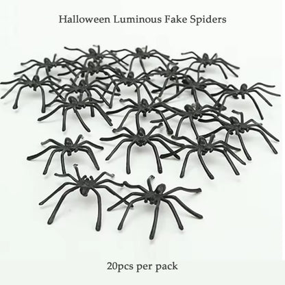 Halloween Plastic Spiders 20 pcs