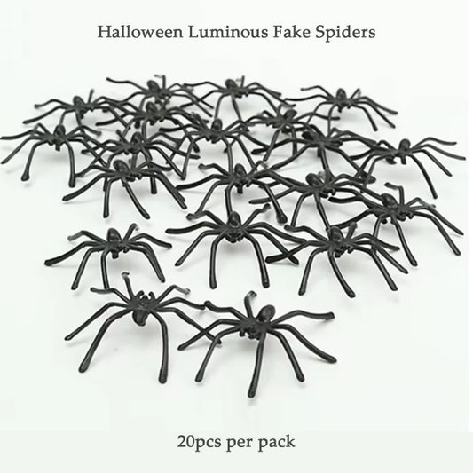 Halloween Plastic Spiders 20 pcs