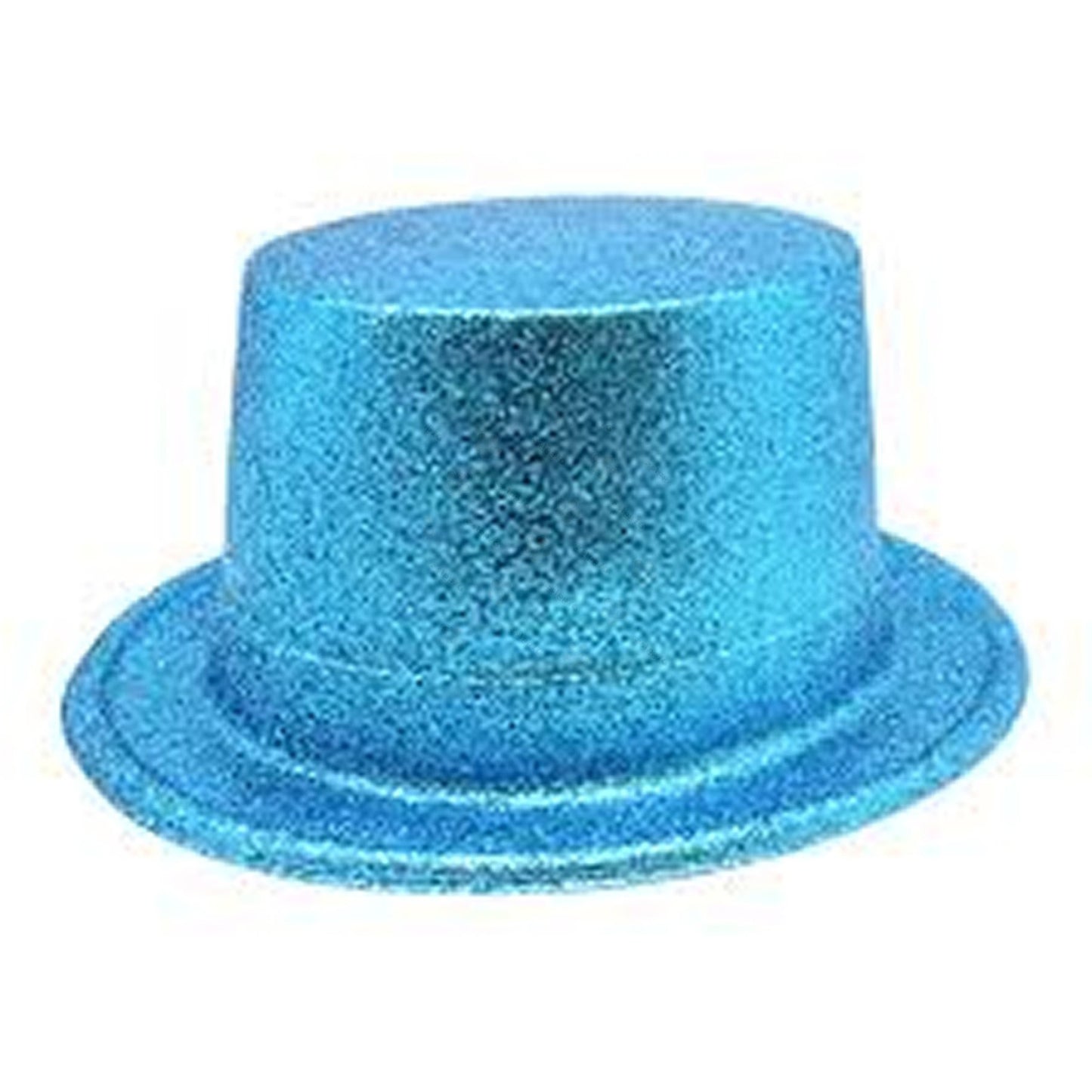 Light Blue Glitter Top Hat