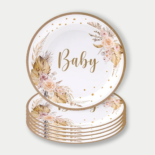 Hello Baby Paper Plates