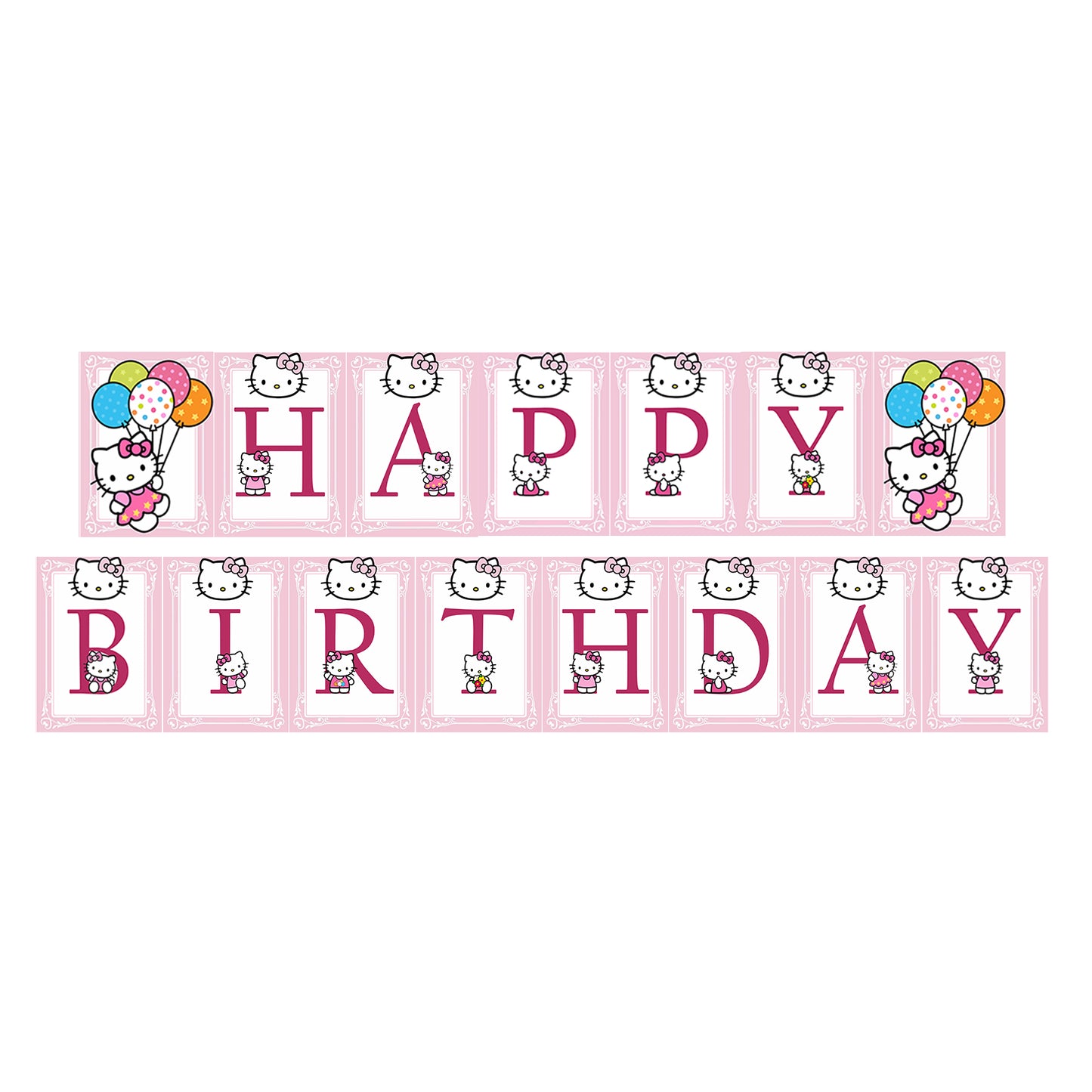 Hello kitty Theme Customized Birthday Banner