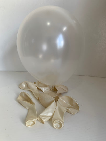 Metallic Balloons Pearl White