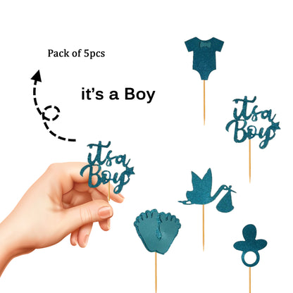 It's a Boy Cup Cake Topper