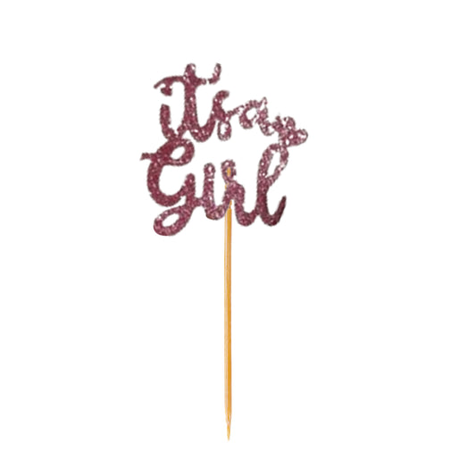 It's a Girl Cup Cake Topper