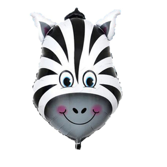 Zebra Face Foil Balloon