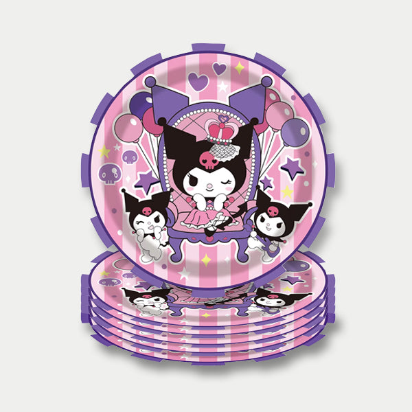 Kuromi Theme Paper Plates