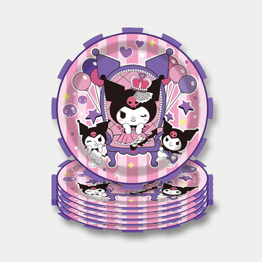 Kuromi Theme Paper Plates