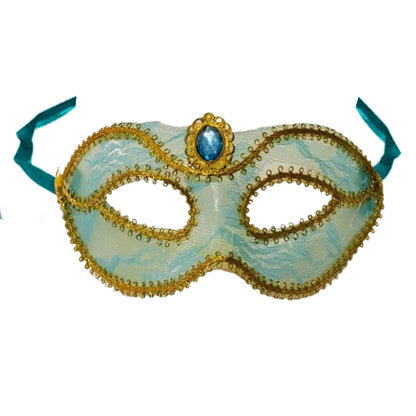 Light Blue and Gold Princess  Masquerade Mask