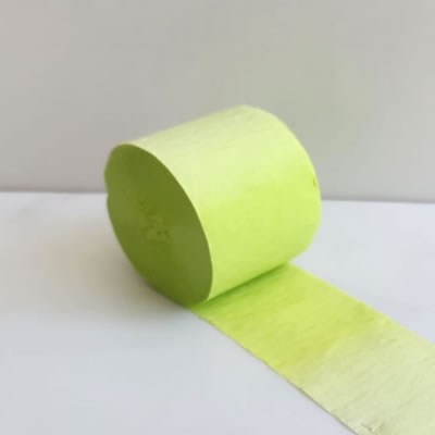 Lime Green Crepe Paper Streamer Roll