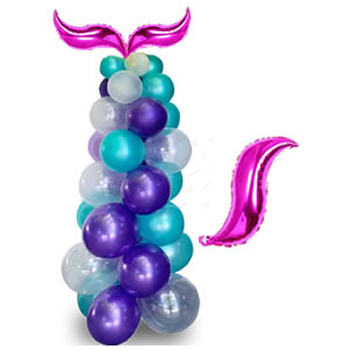 Mermaid Tail S Shape Balloons Pink