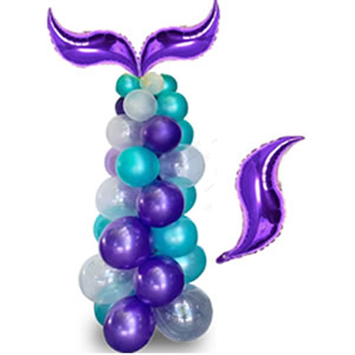 Mermaid Tail S Shape Balloons Purple