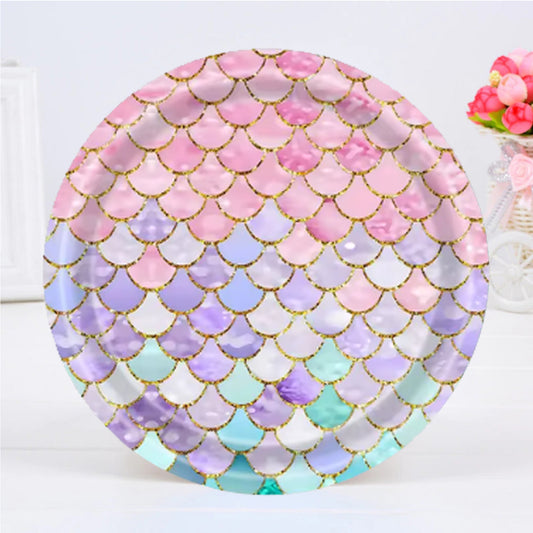 Mermaid Scales Paper Plate