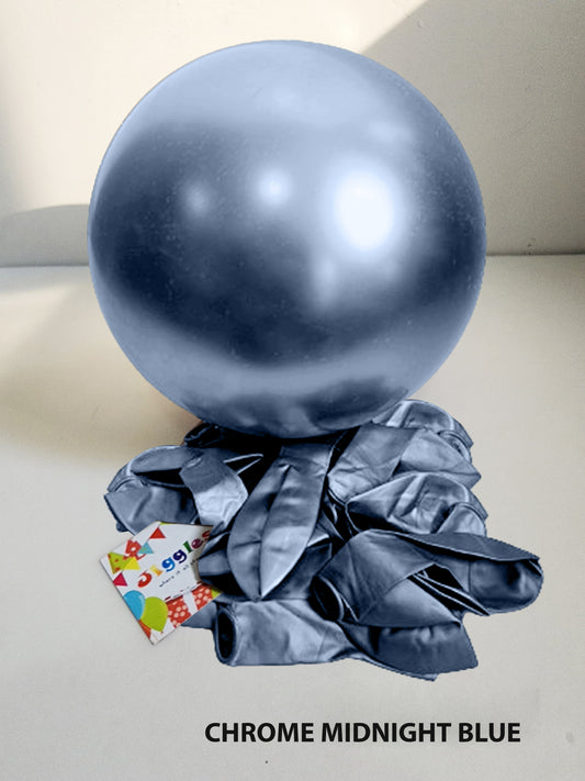 Chrome Midnight Blue Balloon