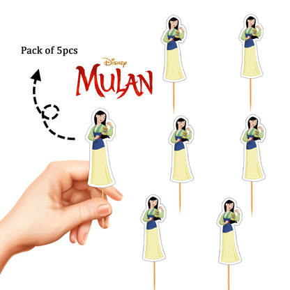 Mulan Princess Cup Cake Topper