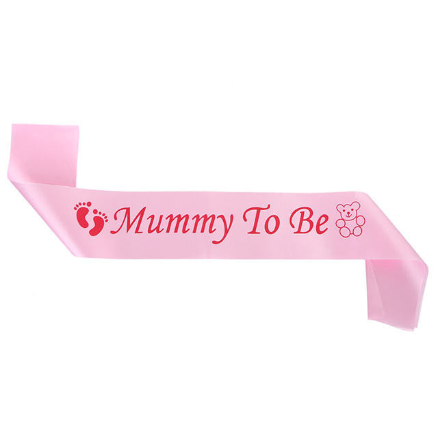 Mummy To Be Pink Sash Hot Pink Text