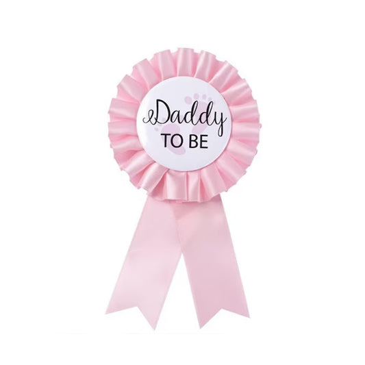 Daddy To Be Badge Pink