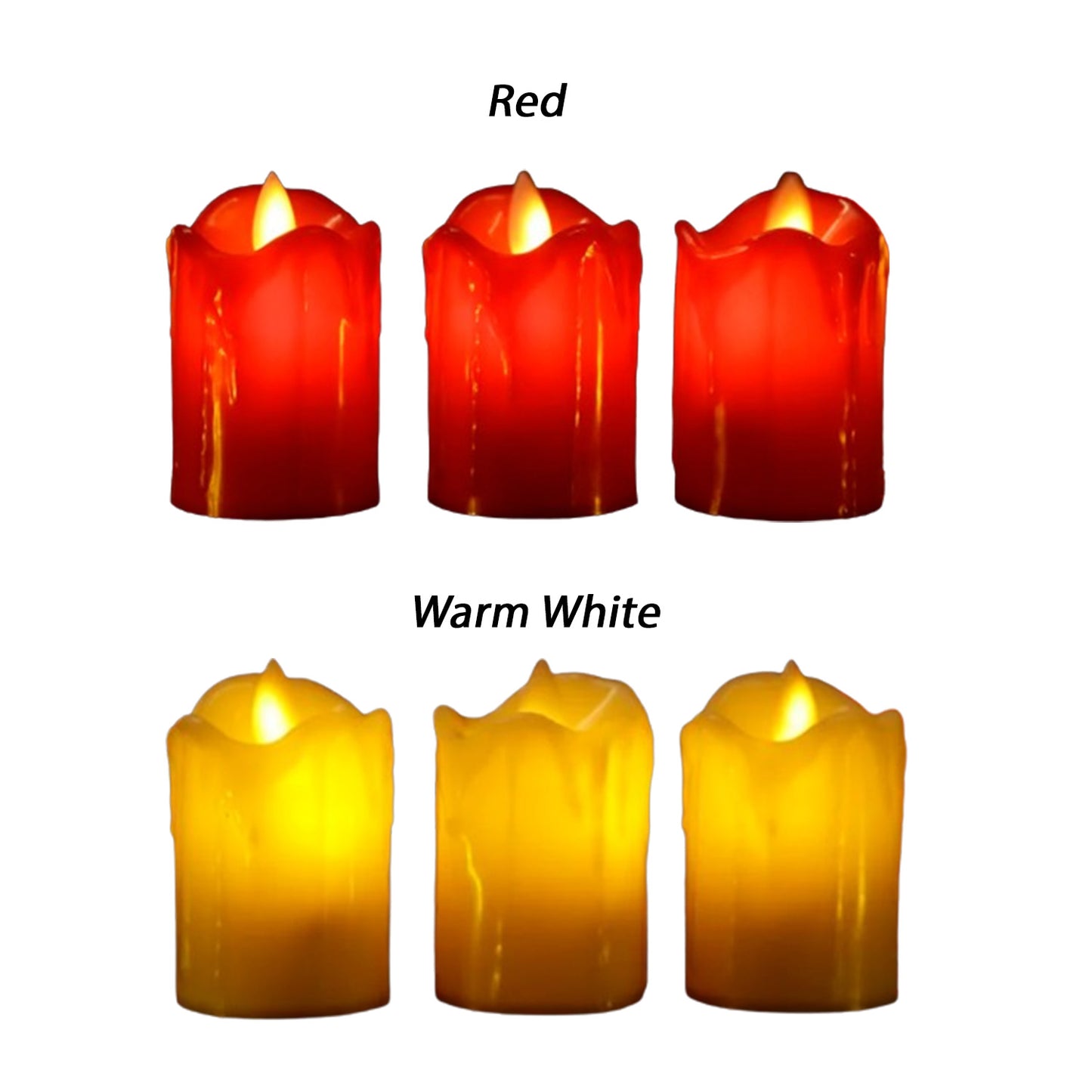 LED Plastic Simulated Flameless Candle