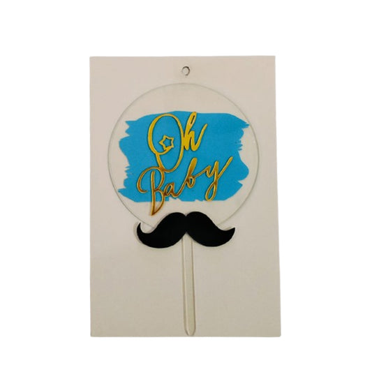 Oh Baby Cake Topper Blue