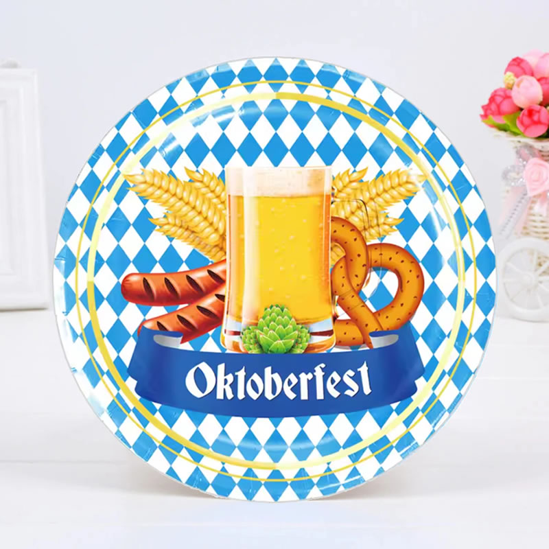 Oktoberfest Paper Plates 7"