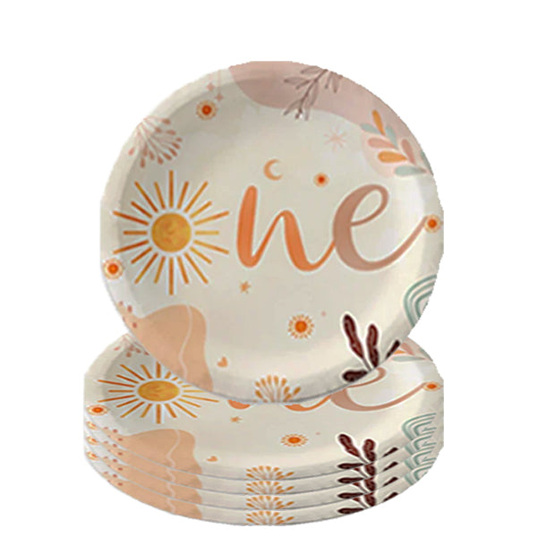 One Birthday Sun Theme Paper Plates