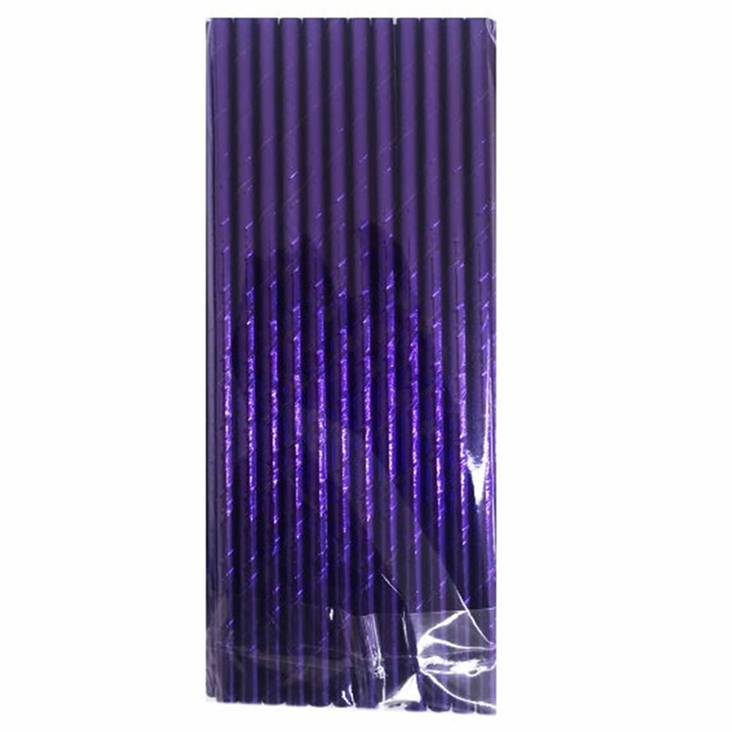 Metallic Purple Paper Straws