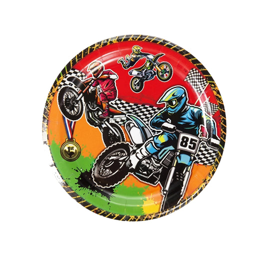 bike Race paper plate