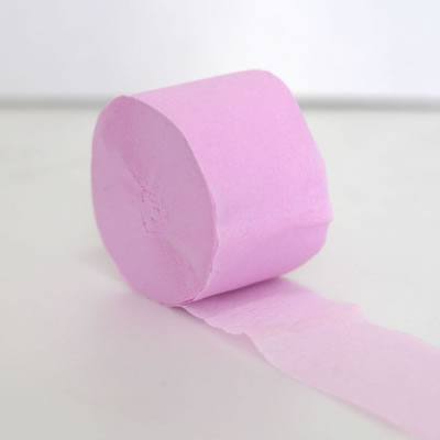 Pastel Magenta Crepe Paper Streamer Roll