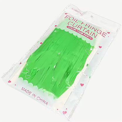 Pastel Green Fringe Curtain