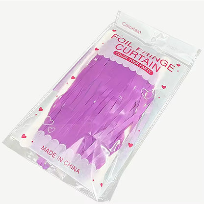 Pastel Purple Fringe Curtain