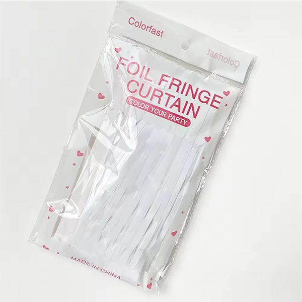 White Fringe Curtain